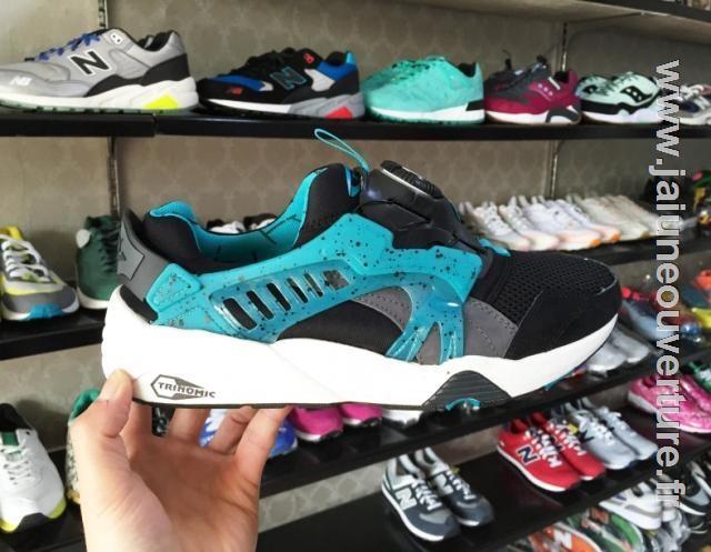 puma trinomic disc homme cyan